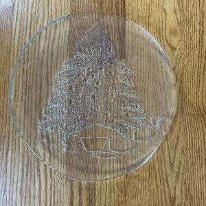 Glass Christmas’s Party Plate